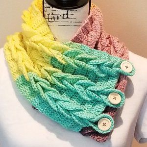 Crochet Braided Cowl